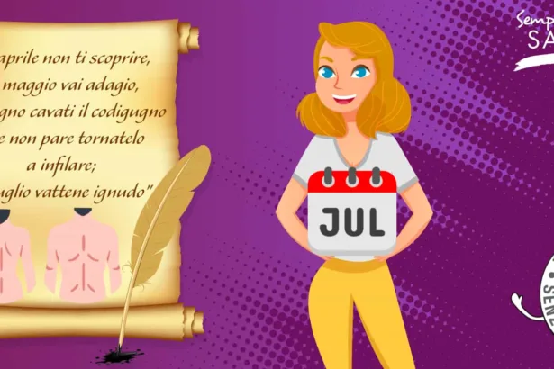 D'aprile non ti scoprire, di maggio vai adagio, di giugno cavati il codigugno (una sorta di giubbetto), e se non pare tornatelo a infilare; di luglio vattene ignudo