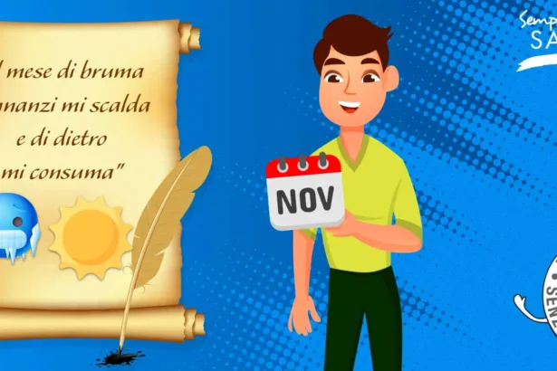 Il mese di bruma dinnanzi mi scalda, e di dietro mi consuma