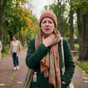 Mal di gola e difficoltà a deglutire in autunno: cosa fare